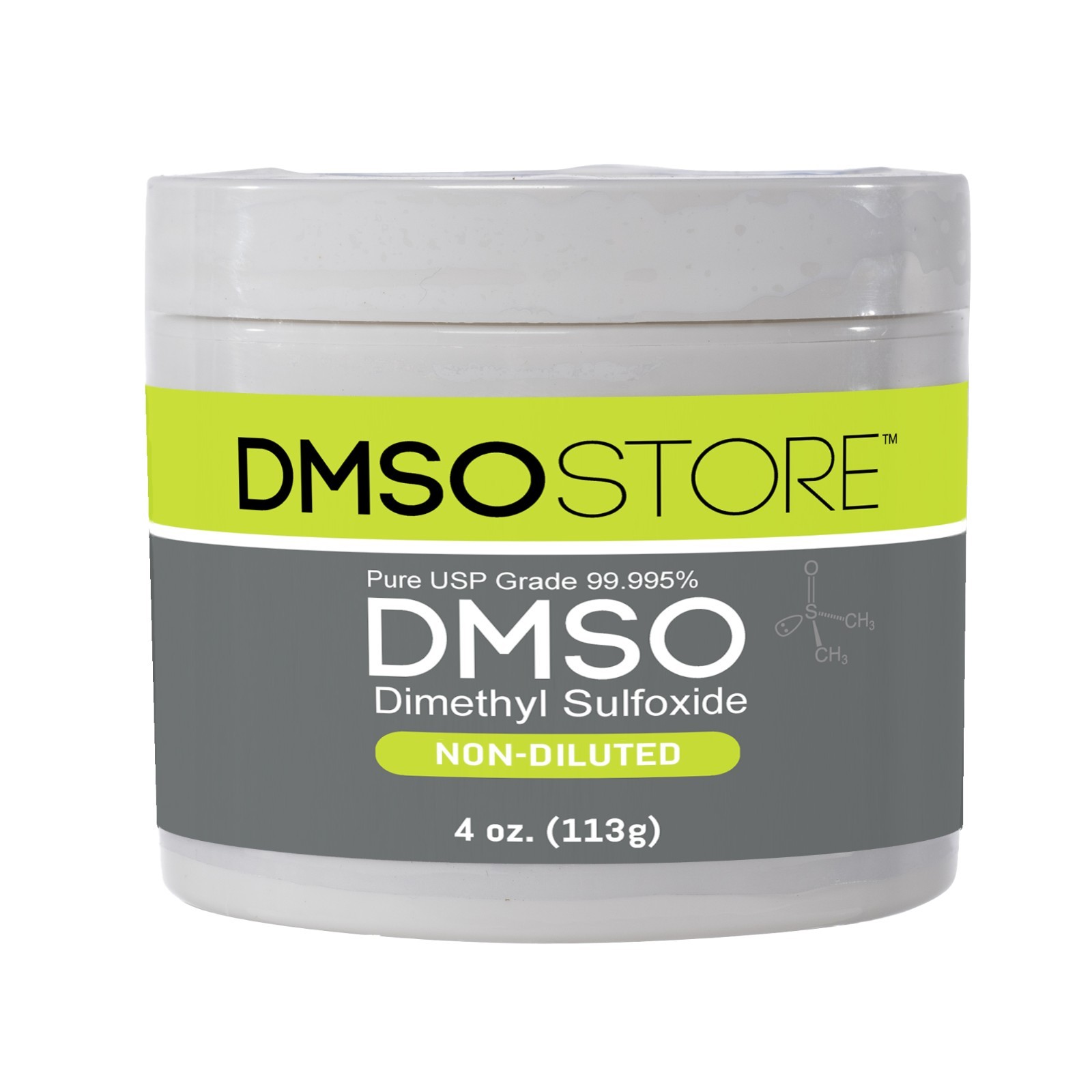 DMSO Gel 4 oz. Non-diluted 99.995% Low odor Pharma Grade Dimethyl Sulfoxide