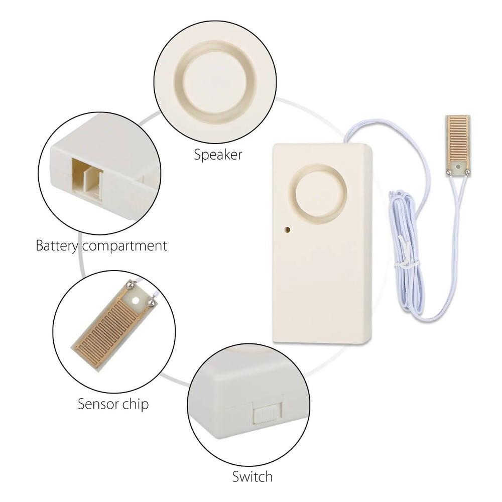 Easy To Remove Water Leak Alarm Flood Level Overflow Detector Sensor