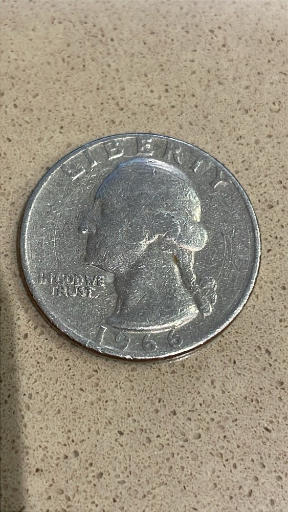1966 Washington Quarter No Mint Mark Circulated