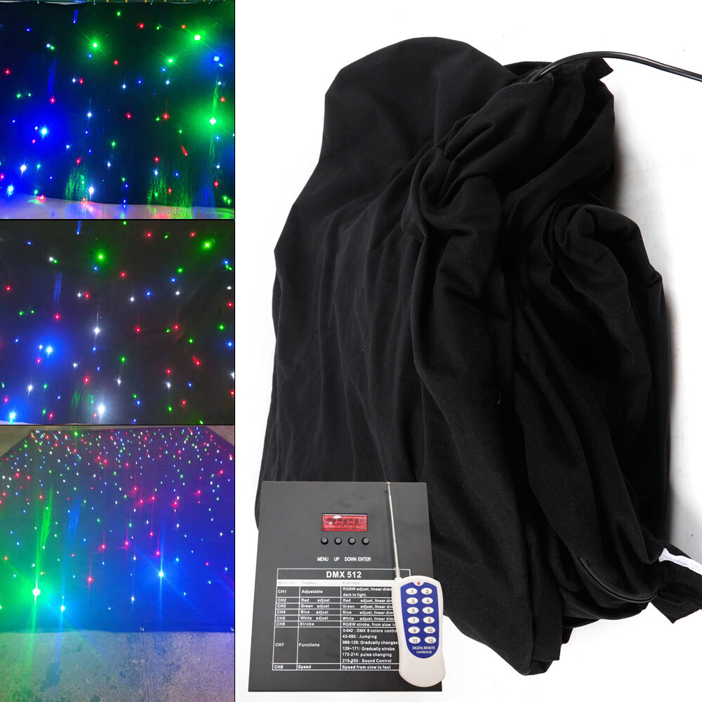 LED Stage Drape Starlight Backdrop LED Curtain for Wedding DMX Controller 3mx2m