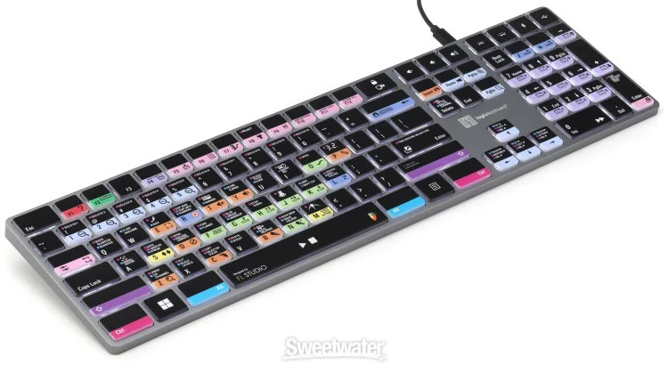 LogicKeyboard Titan Wireless Backlit Keyboard for FL Studio - Windows