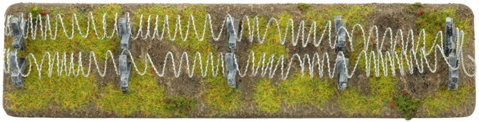 Battlefront BB132 Barbed Wire Obstacles (4) Gaming Terrain