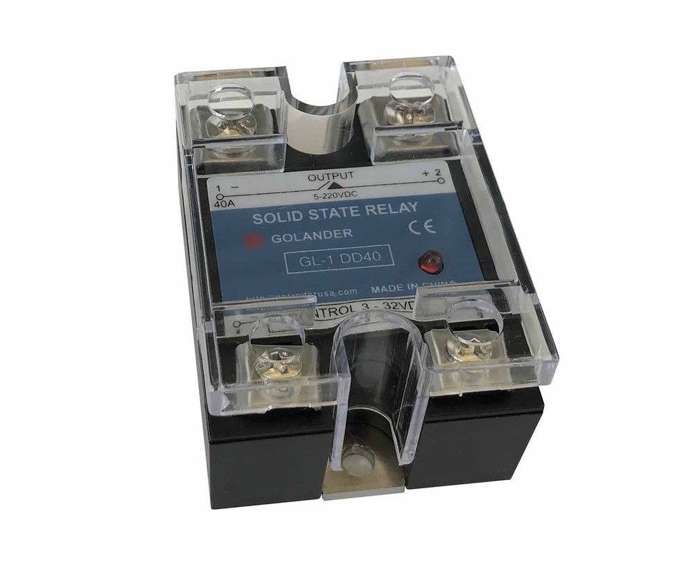 40A DC to DC Solid State Relay SSR + Clear Cover