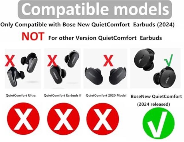 Replacement Memory Foam Ear Tips Compatible with Bose New S/M/L Black