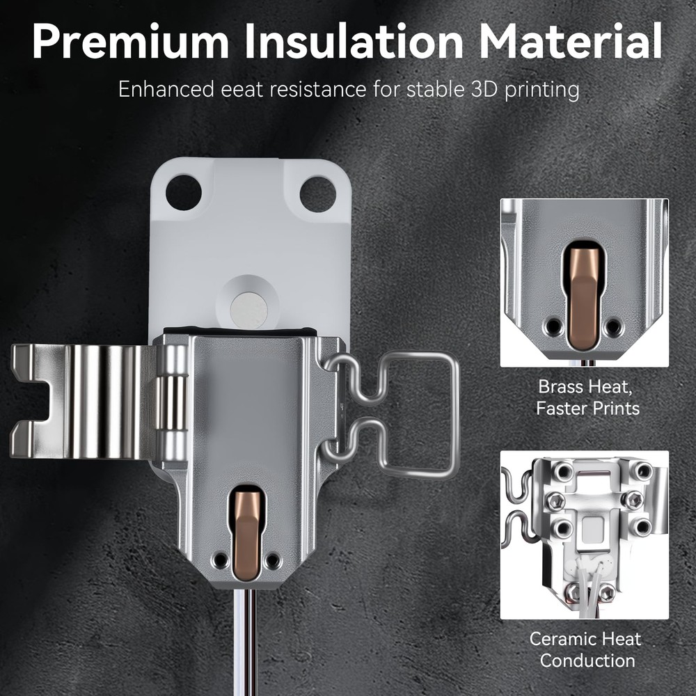 Upgraded Ceramic Zirconia Hotend Heating Assembly Kit Compatible with Bambu...