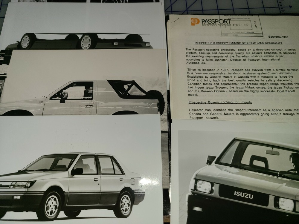 1989 Isuzu Press Kit Product Information