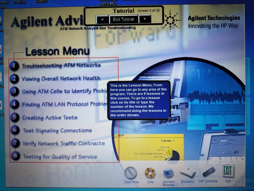 J5400A CD Software Agilent Advisor LAN Interactive Training Course WIN 10 TESTED