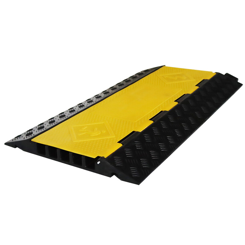 TECHTONGDA 5-Cable Rubber Electrical Wire Cover Protector Ramp Cable Protection