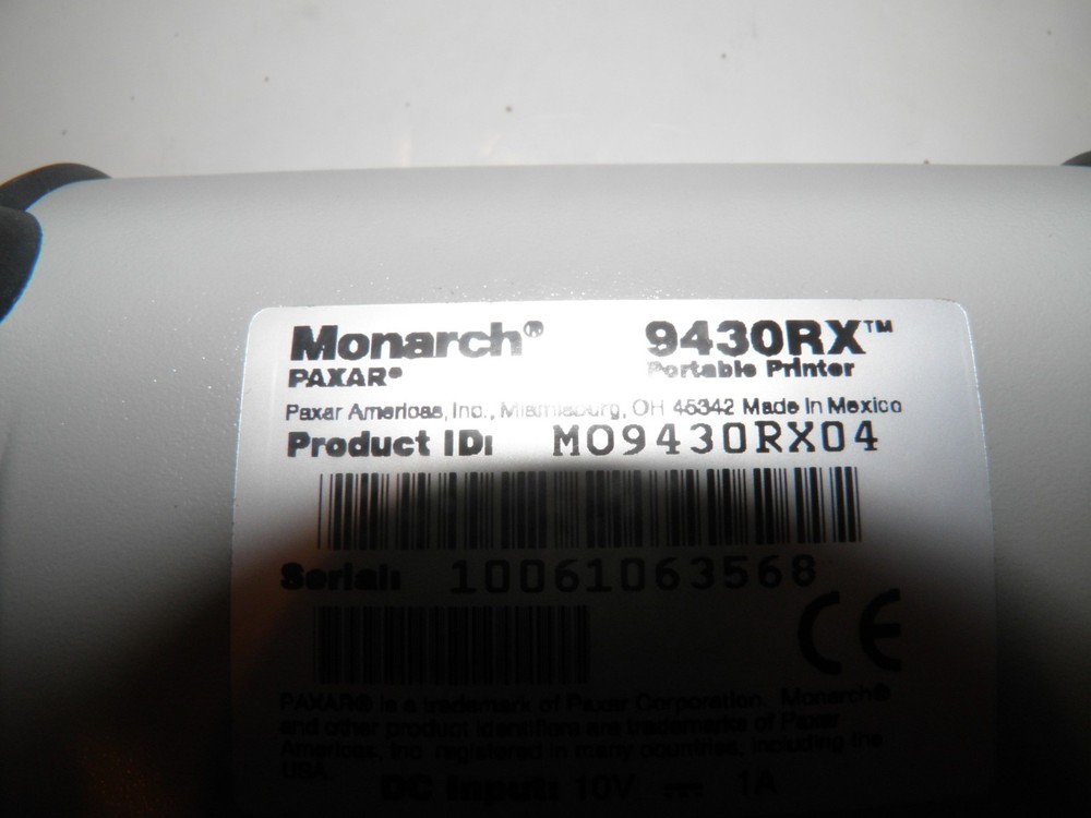 NEW MONARCH Paxar 9430RX PORTABLE RECEIPT PRINTER Printer only