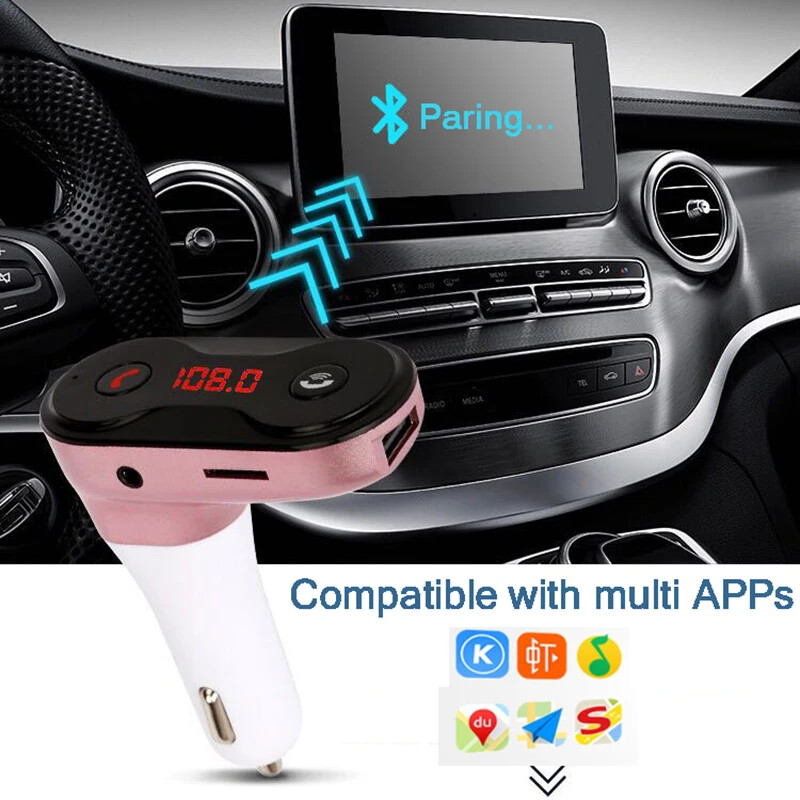 Car Audio Wireless Bluetooth FM Transmitter MP3 Player USB Car Charger Adapter