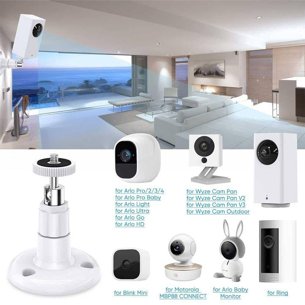 360° Swivel Adjustable Wall Mount for Security Cameras, 2-Pack