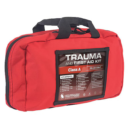 North American Rescue 80-0947 Patrol Vehicle Trauma Kit, Red