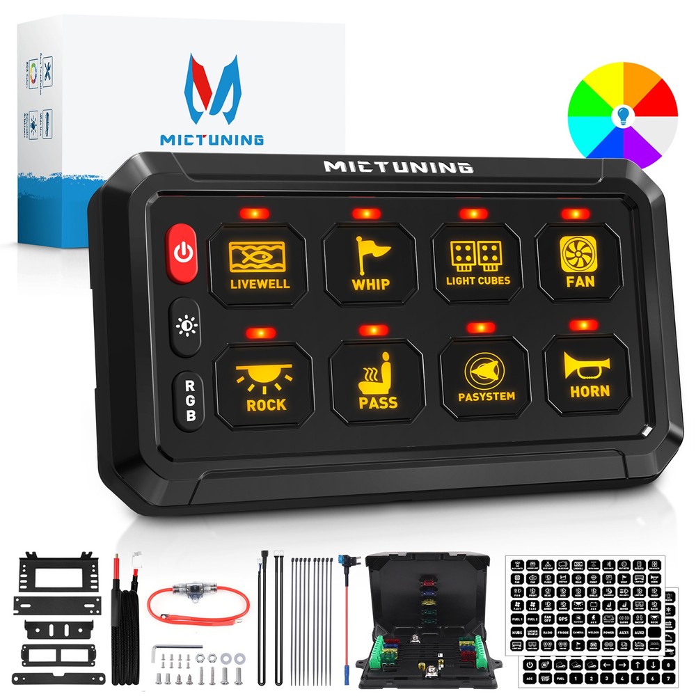 P1S RGB Switch Panel Toggle Momentary Strobe Pulsed Switch Circuit Control Box