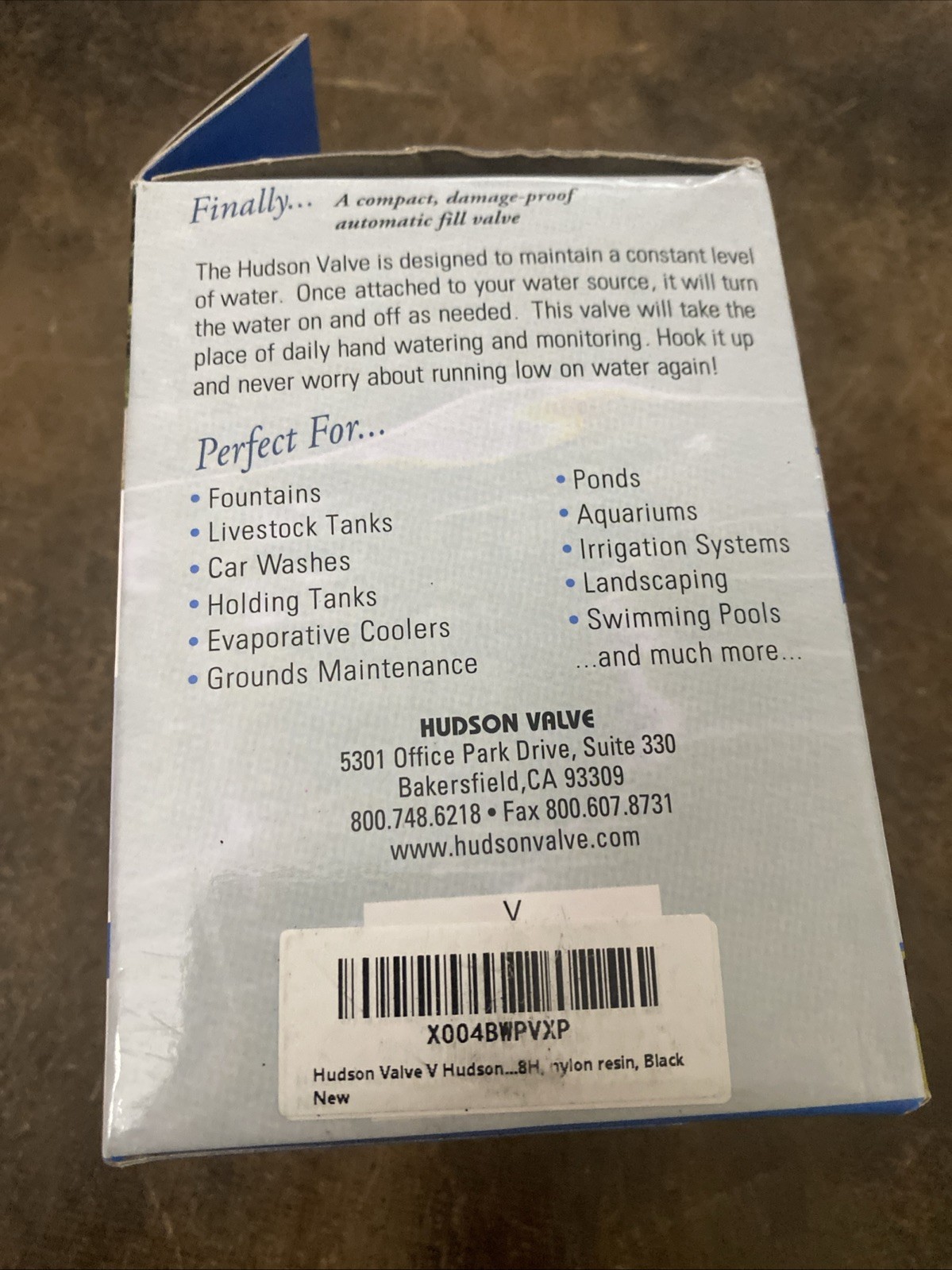 Hudson Float Valve - 1" - Cattle, Horse Tanks Ponds For Continuous Water
