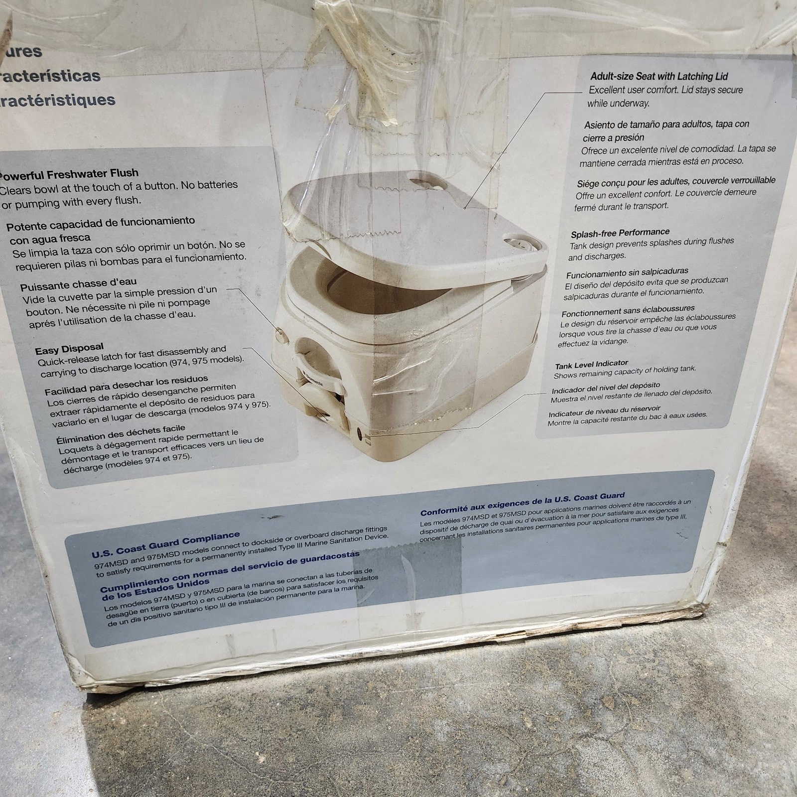 Dometic 301097206 Portable Camping Toilet 970 Series Porta Potti - 2.6 Gal.