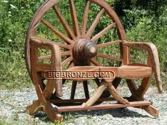 Wagon Wheel Bench 2 Seat