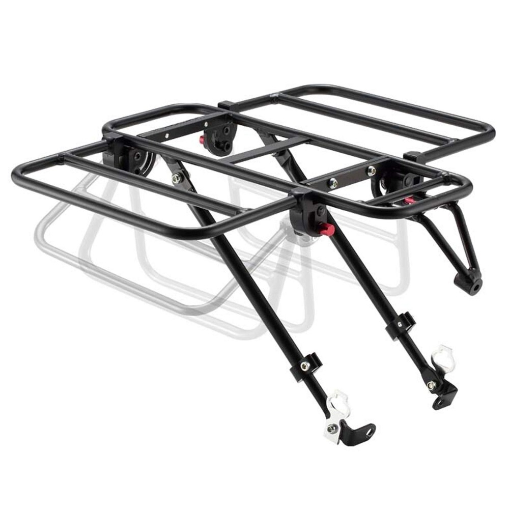 Expandable Bike Front Rack – Wide Pizza Rack Flatbed Platform with Foldable W...