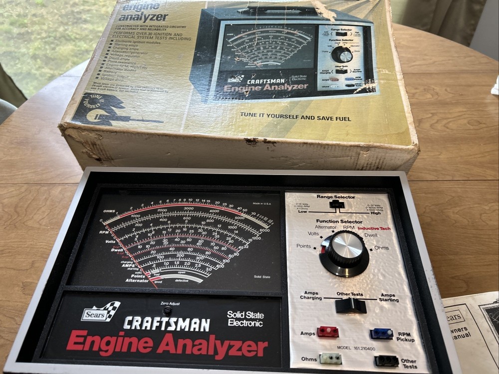 Vintage Craftsman Solid State Engine Analyzer Model No. 161.210400-untested