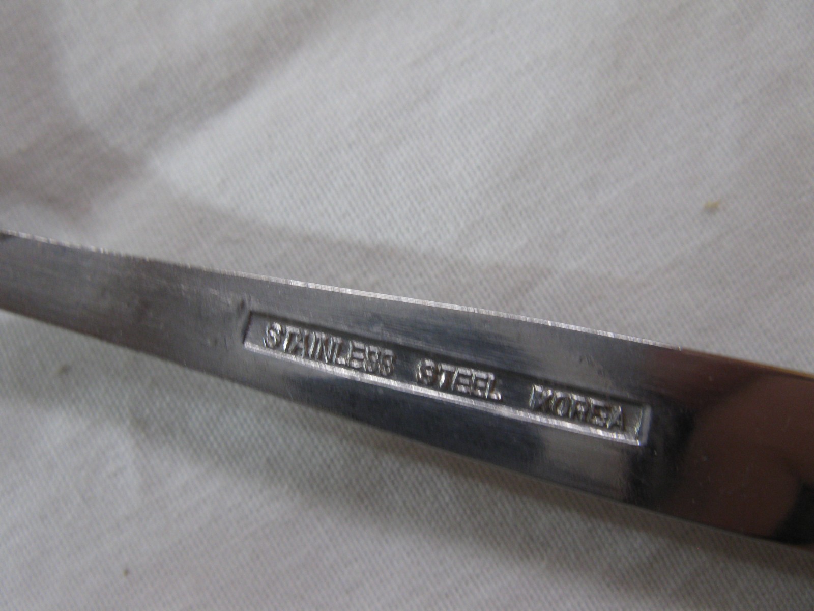 Salad / Dessert Fork Set of 9 Stainless Steel Korea Retro Rose Flower Pattern