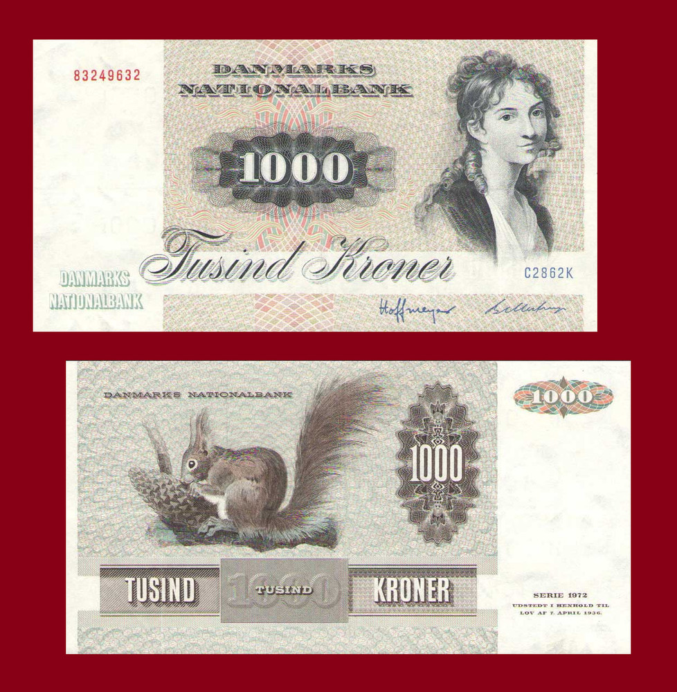 danmark 1000 kroner 1992 - Copy