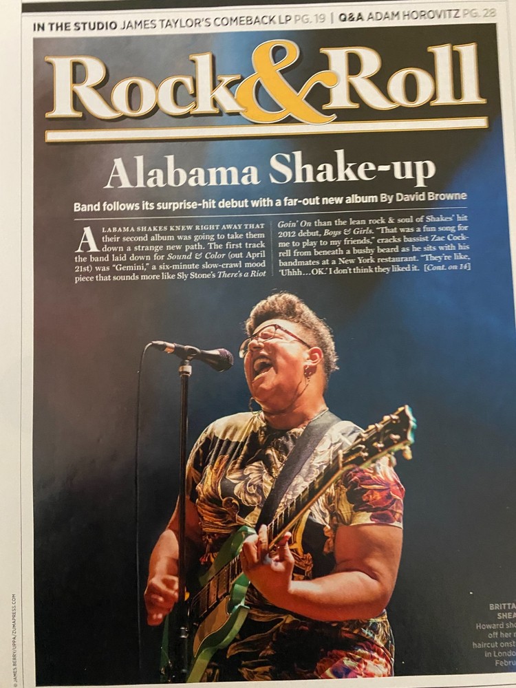 Alabama Shakes, Full Page Vintage Clipping