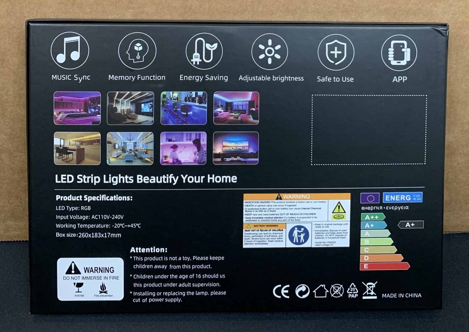 100Ft LED Strip Lights, Smart Light with App Remote Control, RGB LED Lights