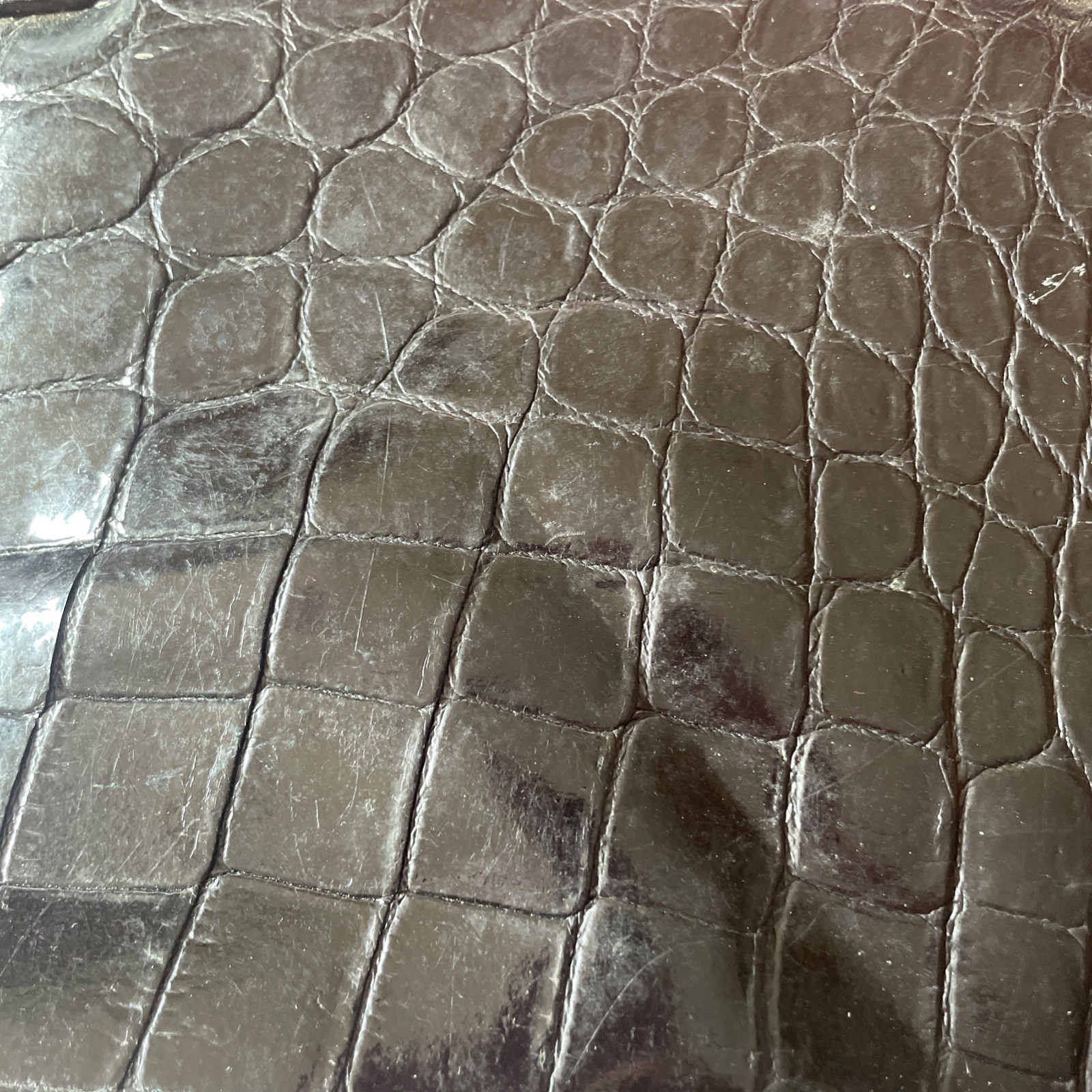 Authenticated Vintage Genuine Crocodile Skin Leather Neiman Marcus Handbag