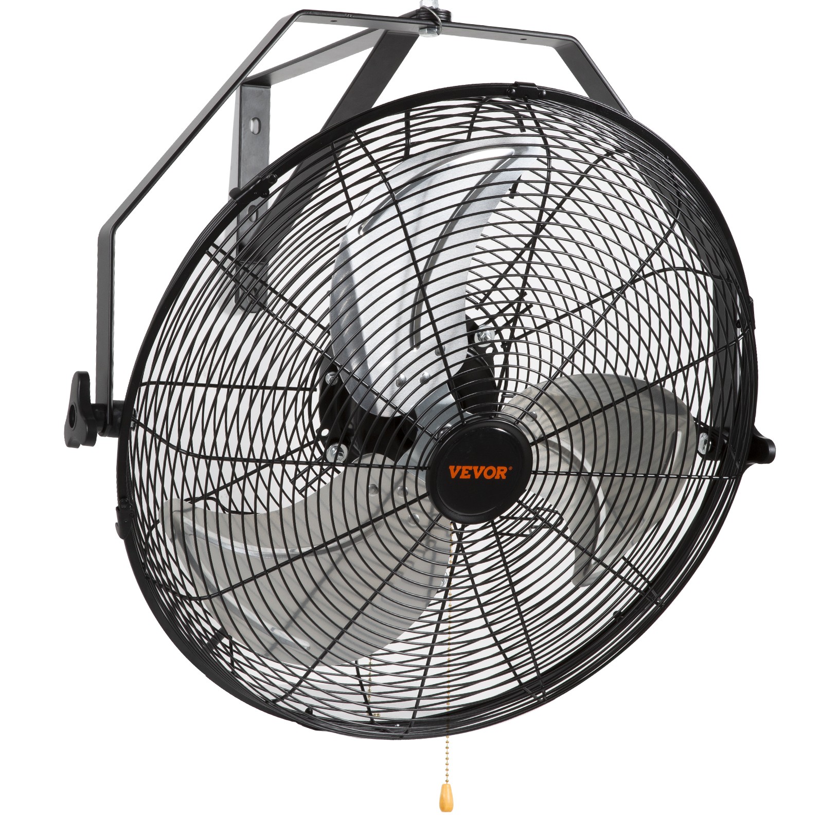 VEVOR Industrial Wall Mount Fan Waterproof Metal Fan 17.6'' 3 Speed Airflow