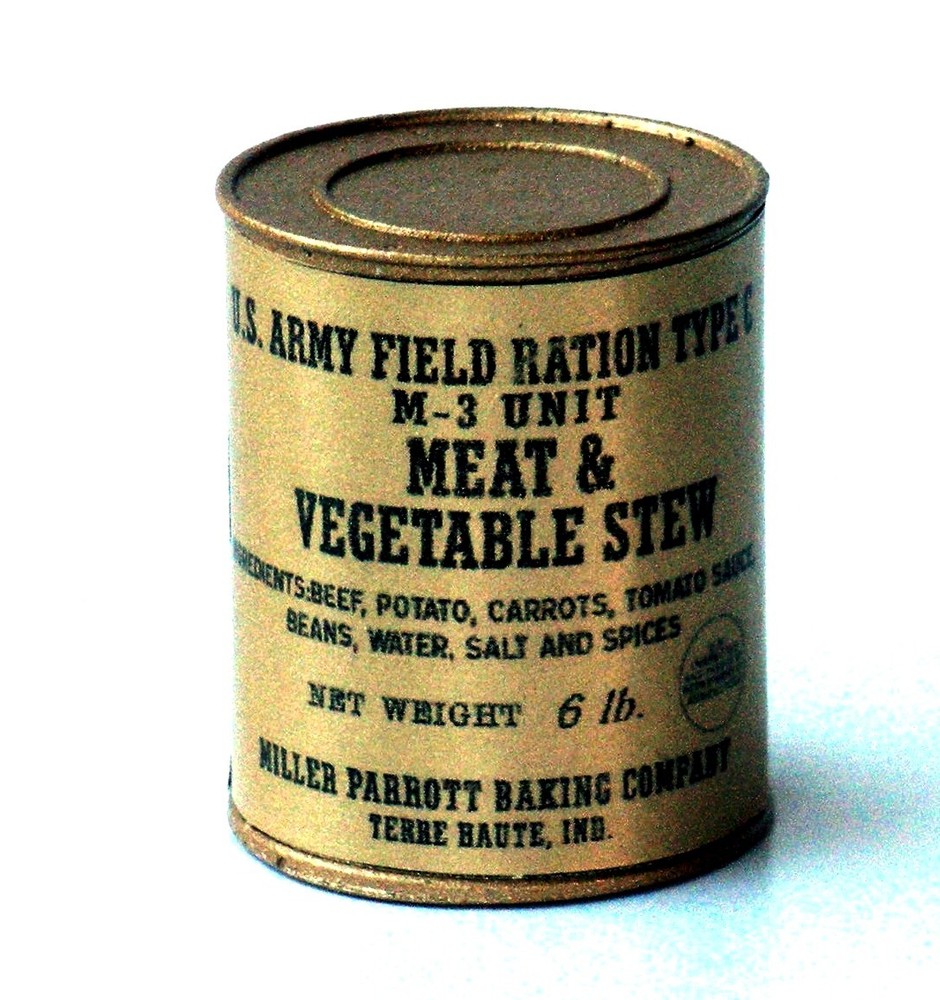 1:6 scale WW II U.S. "Meat and Vegetable Stew" can