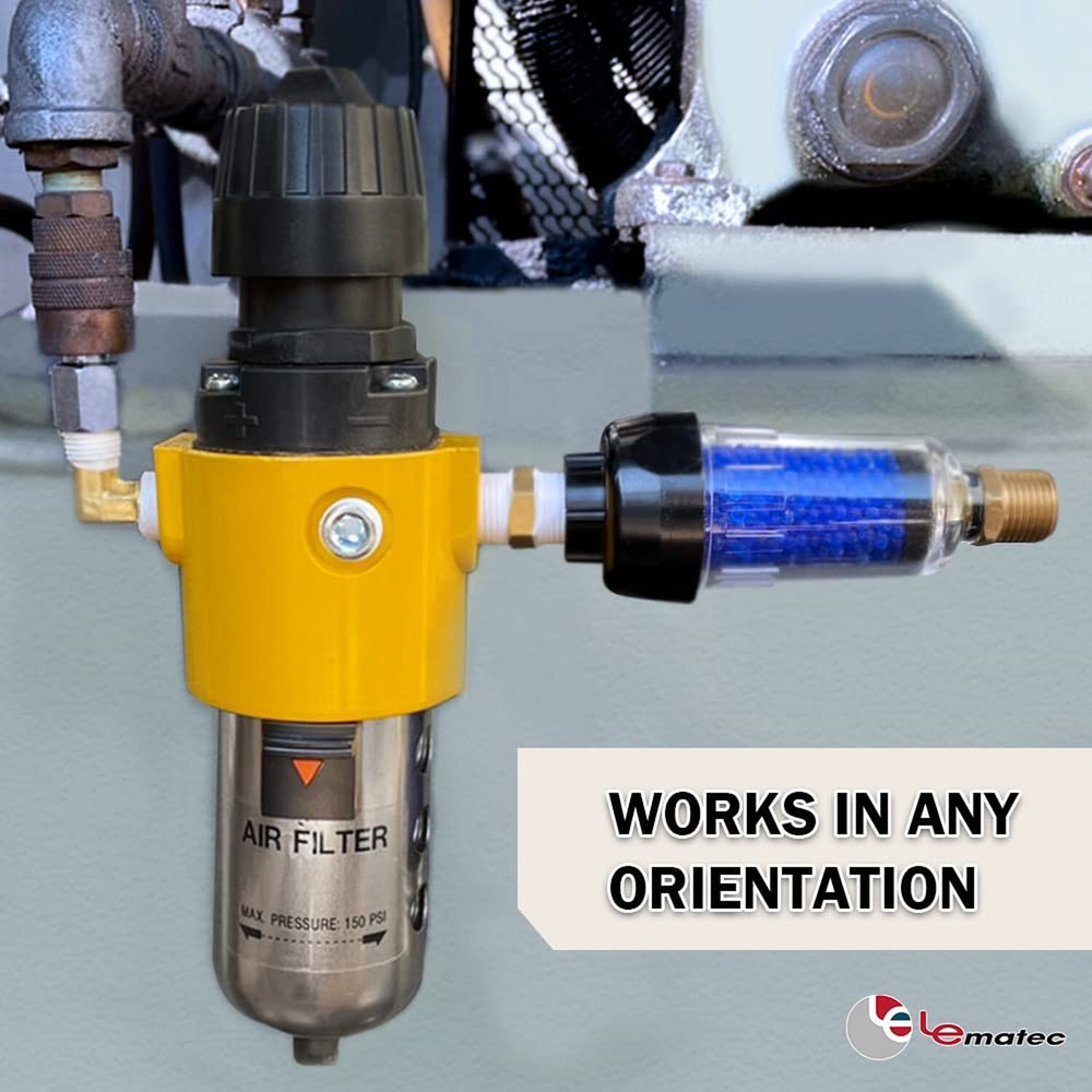 LE LEMATEC Air Compressor Dryer, Does Not Restrict Air Flow, Desiccant Filter...