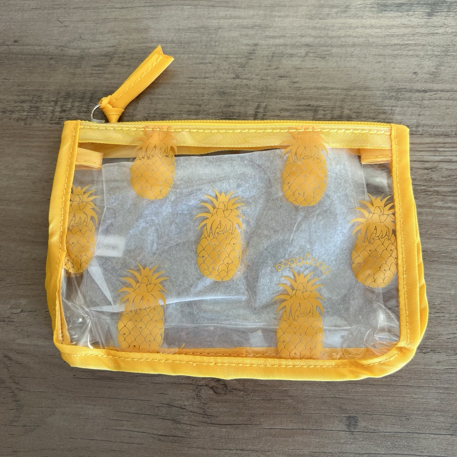Bogg Bag Pineapple Insert Pouches 2 Set Clear Zipper Travel Organizer Beach