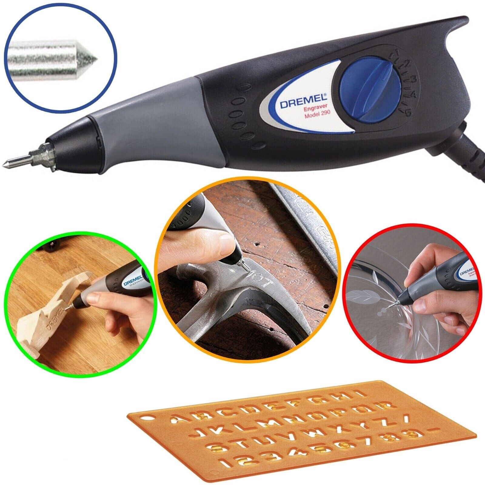 Dremel Electric Engraver Engraving Tool Kit Metal Plastic Wood Glass Carve Tool