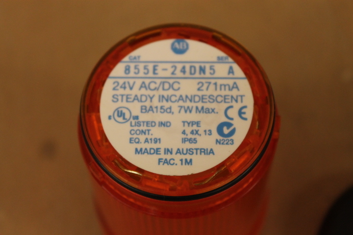 ALLEN-BRADLEY 855E-24DN5 ORANGE STACK LIGHT