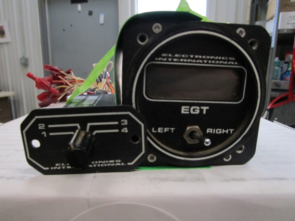 Electronics International E-2 Twin EGT Gauge with E-4 channel upgrade switch