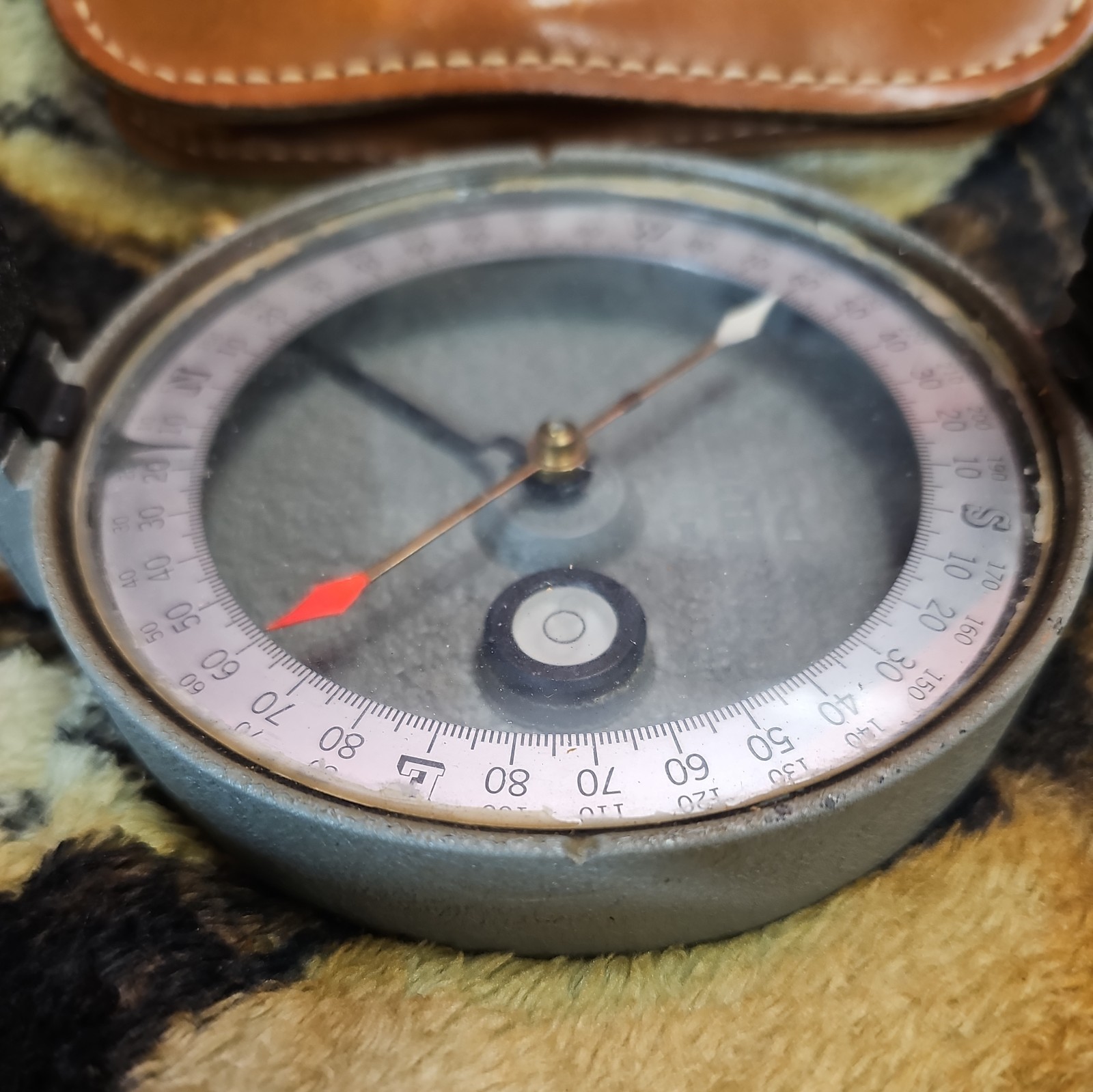 Vintage Antique Surveyors Compass Warren Knight Co Philadelphia PA W/pouch