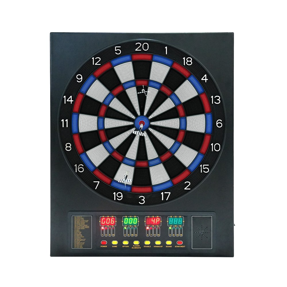 Electronic Scoring Dartboard with 12pcs Soft Darts Set Automatic Scoring Black