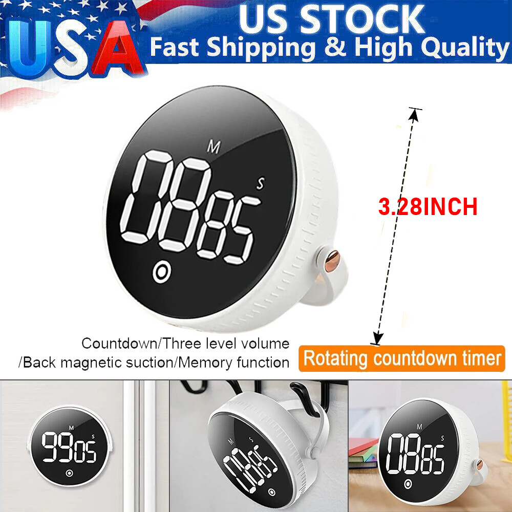 Large LCD Digital Kitchen Cooking Timer Count-Down Up Clock Loud Alarm Magnetic