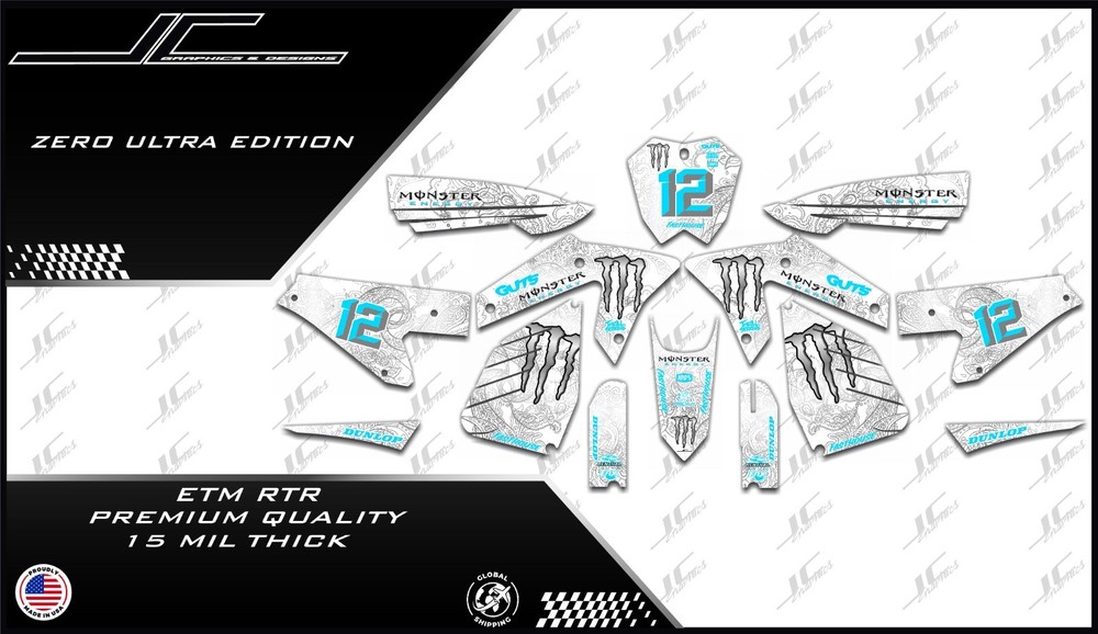 ETM RTR graphics kit decals  THICK AND HIGH GLOSS .....