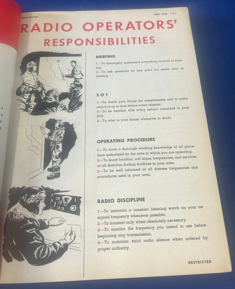 USAAF RADIO OPERATOR’S INFORMATION FILE – 1944 ORIGINAL EDITION