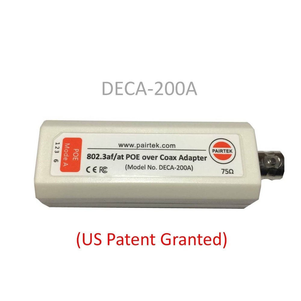 Ethernet PoE-over-Coax Adapter Kit - US Patented