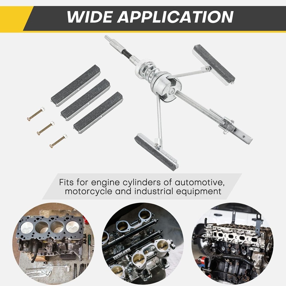 Engine Cylinder Hone Tool | 2" to 7" Diameter Adjustable Deglazer with Extra 3PC