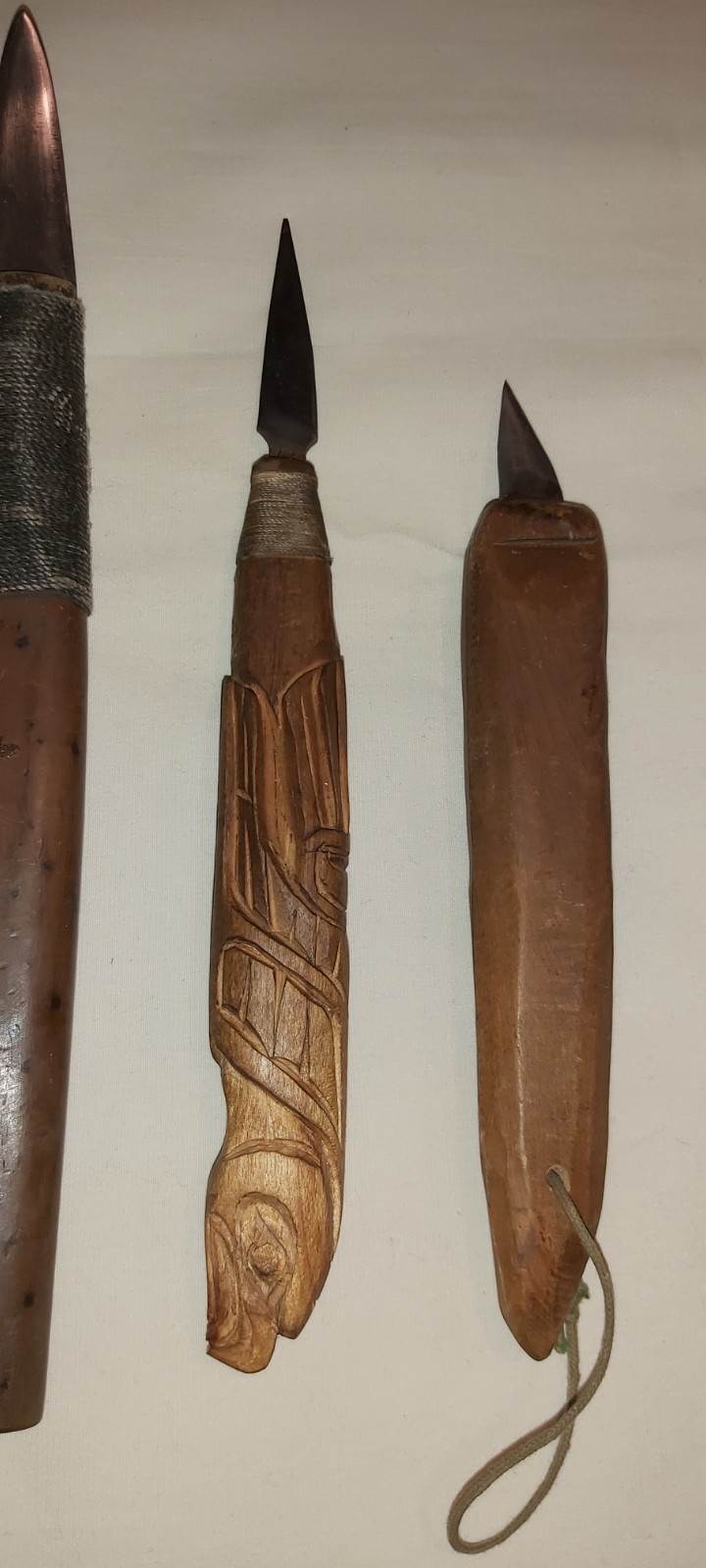 Northwest Coast, old carving tools (rare). 19th / early 20th c.