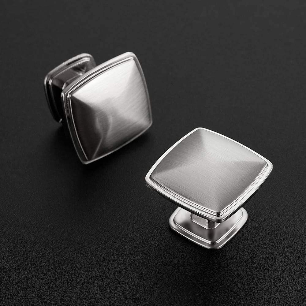 25 Pack Brushed Nickel Kitchen Cabinet Knobs - Silver Knobs for Cabinets
