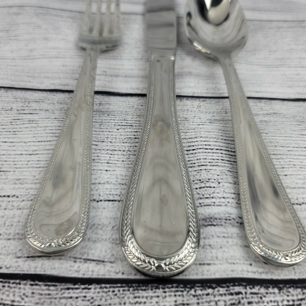 GORHAM *Braid* Stainless Flatware (Dinner Fork, Knife, Soup Spoon)