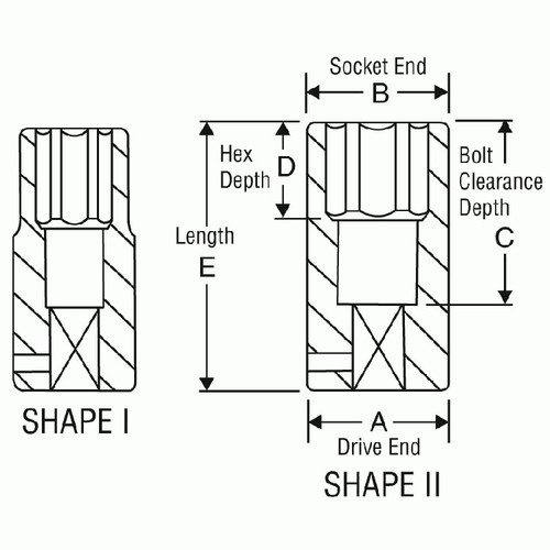 Grey Pneumatic 1018D 3/8" Drive x 9/16" Deep Impact Socket, 6-Point