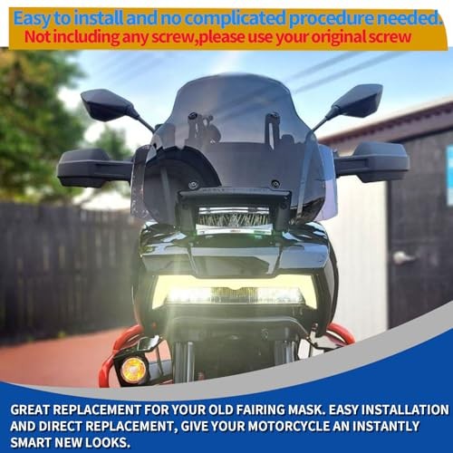 Motorcycle Windscreen Windshield Deflector Front Fairing Airflow Black Smoke