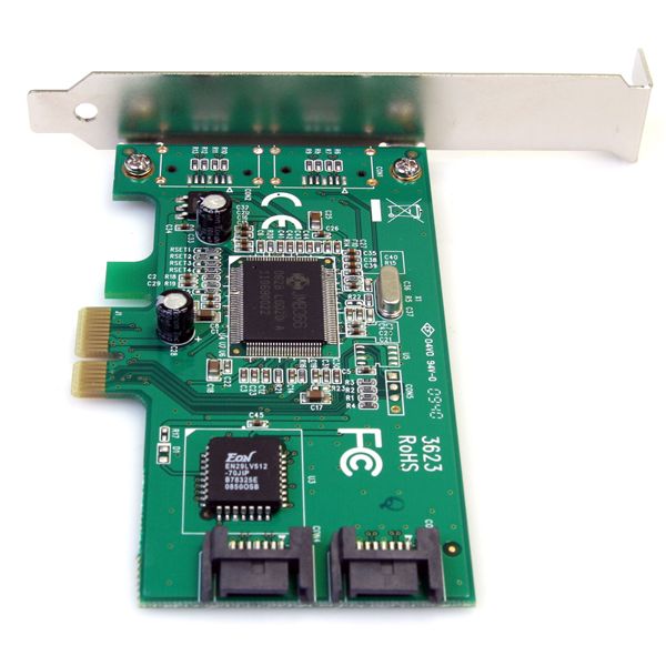 STARTECH CONTROLLER CARD PEXSATA22I 2 PORT SATA HDD SSD PCI EXPRESS