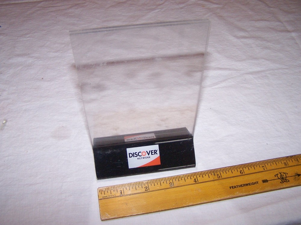 DISCOVER Card NETWORK Table / Booth Menu Holder Sign