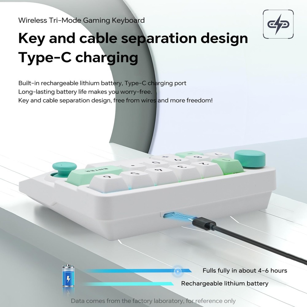 W909 Wireless RGB Mechanical Numeric Keypad, Hot-Swappable, Macro-Programmabl...