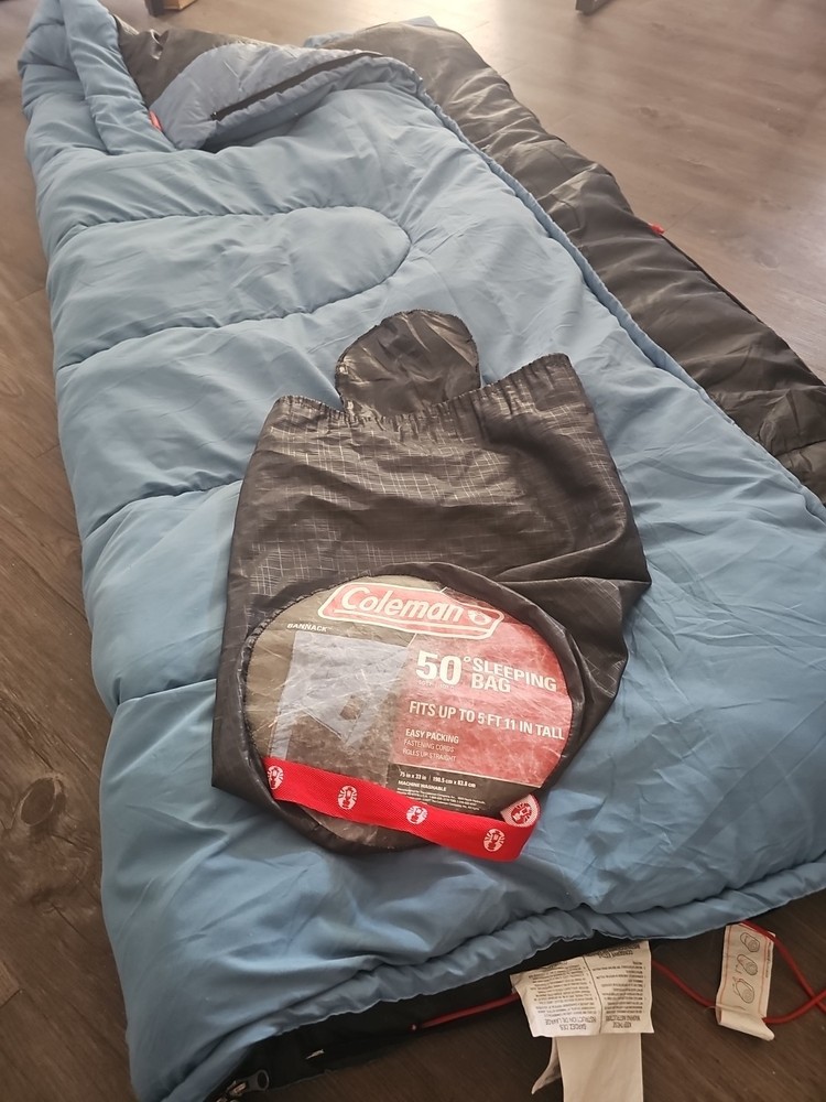 Coleman Bannack 50 Degree Sleeping Bag - Blue
